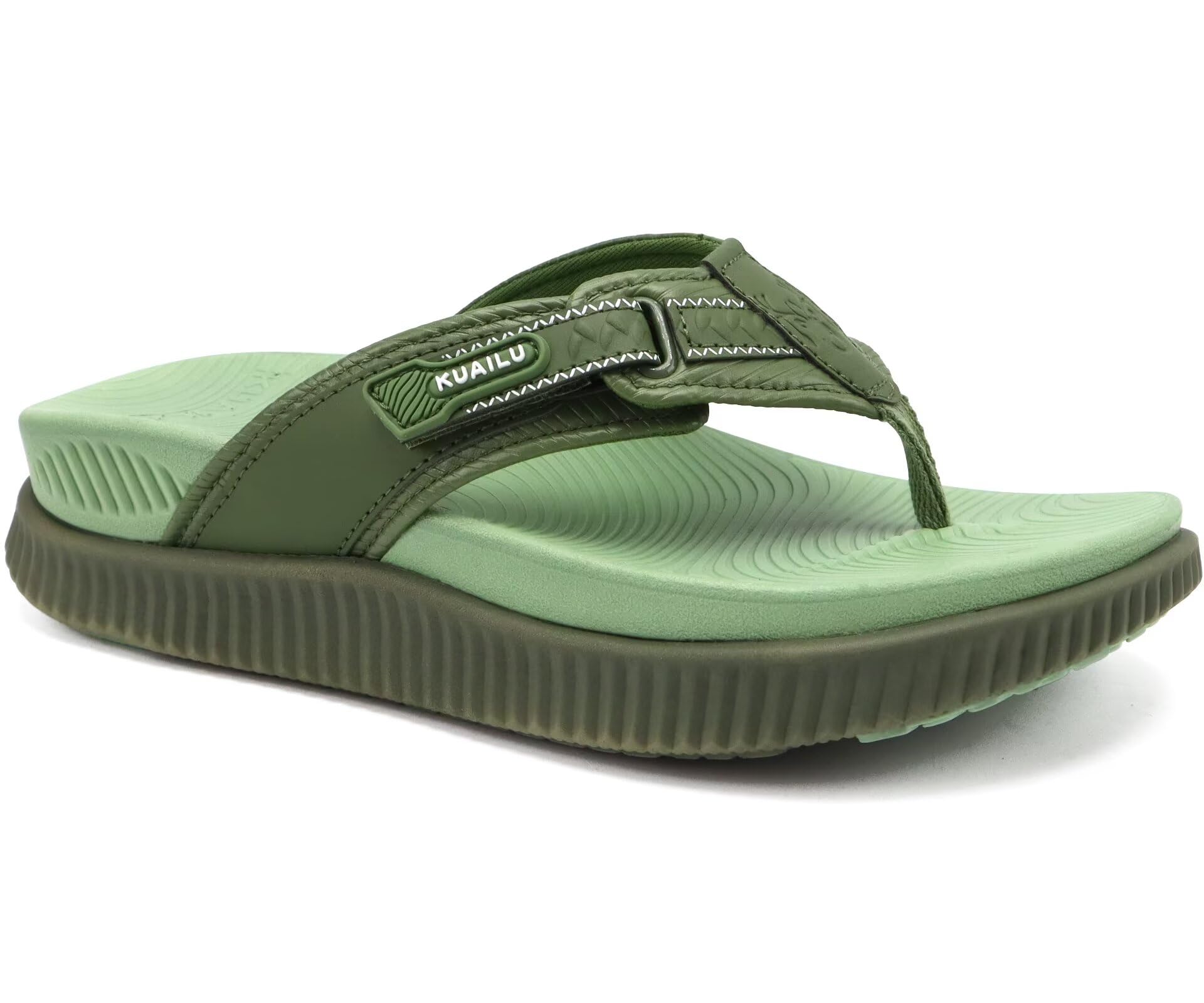 KuaiLu Womens Orthotic Cushion Flip Flops Sandals With Arch Support Footbed