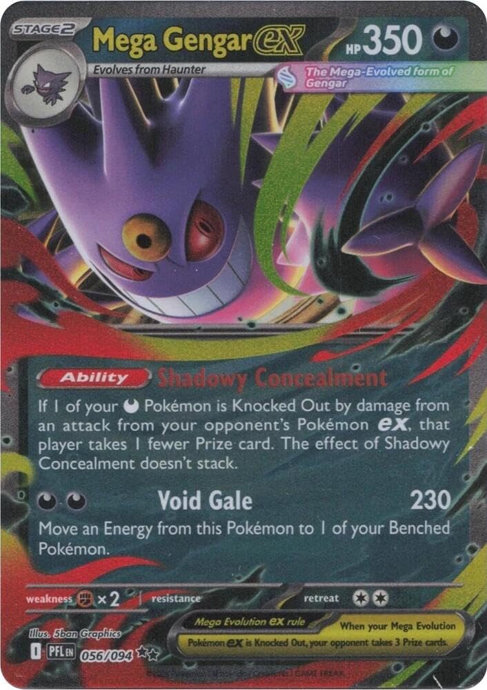 Pokemon - Mega Gengar ex - 056/094 - ME02: Phantasmal Flames (PFL) - Double Rare