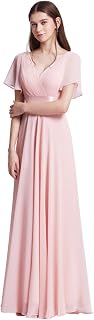 Ever-Pretty Short Sleeves Double V-Neck Evening Dress 09890