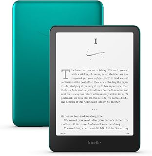 Amazon Kindle Paperwhite Signature Edition 32GB (newest model) – 20% faster, with auto-adjusting front light, wireless charging – Metallic Jade + 3 Months Free Kindle+ (with auto-renewal)
