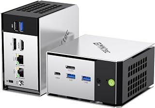 GMKtec Mini PC M8 Desktop Computer AMD Ryzen PRO 6650H (6C/12T 4.50Ghz) Dual NIC LAN 2.5GbE, 16GB LPDDR5 RAM + 512GB Hard Drive PCle SSD, Oculink, USB4, HDMI, USB-C
