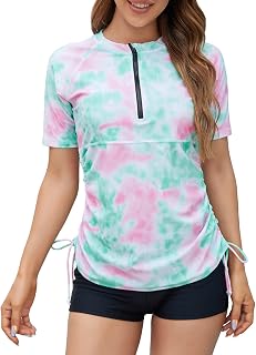 Halcurt Women's One Piece Rash Guard One Piece Swimsuit