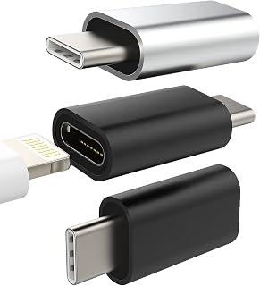 3 Pack USB C Male to Lightning Female Adapter for iPhone 12 11Pro Max Mini Compatible iPad Air IOS Samsung Galaxy Note S10 S20 S21 Charging Data Sync Type C Charging Connector Cable