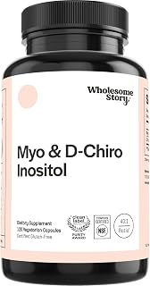 Wholesome Story Myo-Inositol & D-Chiro Inositol Supplement for Women | Fertility Supplements for Hormonal Balance & Ovarian Health Support | Myoinositol | Ideal 40:1 Ratio | 30 Servings
