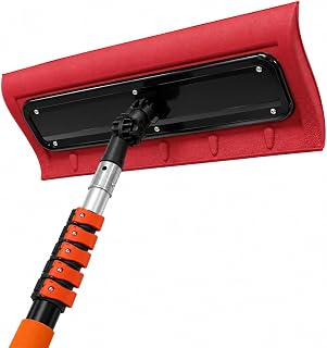 20 FT Telescoping Roof Rakes for Snow Removal (Up to 26 Ft Standing Reach) | S-Shape Scratch-Free Snow Shovel Tool for House Roof, Solar Panels, Metal Roof, & Car