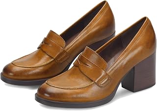 SHODENSE Women Vintage Chunky Heel Loafers Pumps Platform Round Closed Toe Oxford Shoes Burnished Patent Matte Suede Slip On Dress Loafer Block Stacked Heels Office Formal Work Business 4-11 M US
