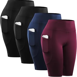 CADMUS 4 or 1 Pack Women's Biker Shorts Leggings Spandex Athletic Shorts
