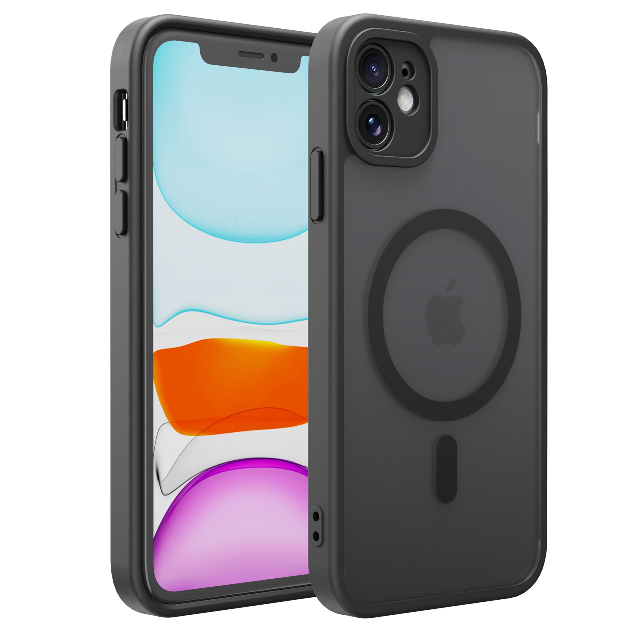 EUMADOVE for iPhone 11 Case [Compatible with Magsafe] Translucent Matte Phone Co