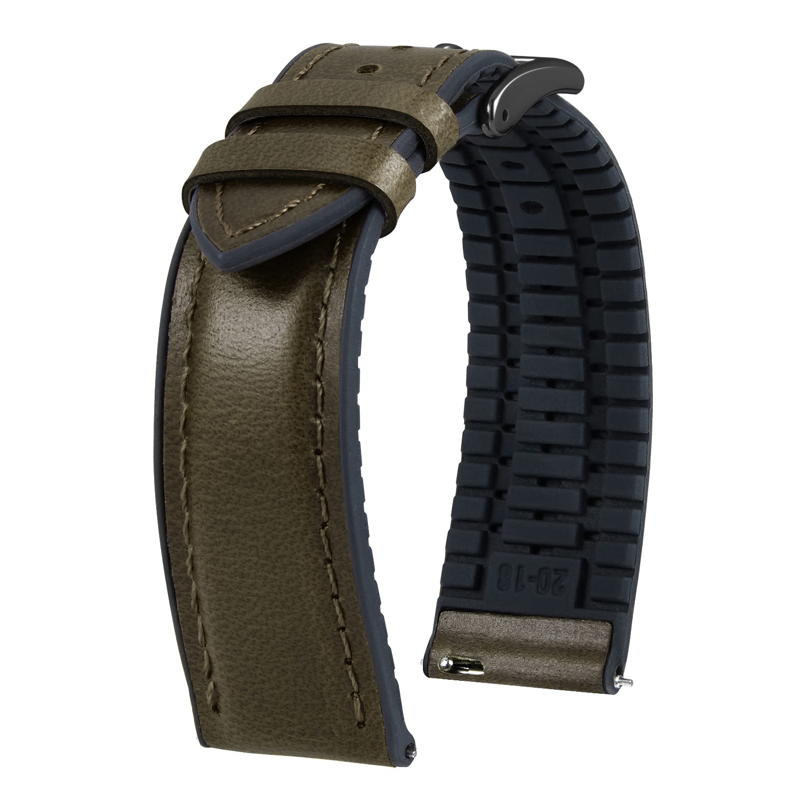 BINLUN Leather Watch Strap 22mm 21mm 20mm 19mm 18mm 16mm 14mm Oil Waxed Leather 