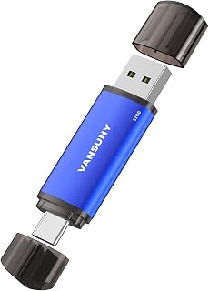 Vansuny USB C Flash Drive 32GB USB Stick Dual Drive USB C Stick 2.0 OTG 2-in-1 USB Flash Drive 32GB for PC, Laptop, Type-C Smartphones, Tablets, Macs