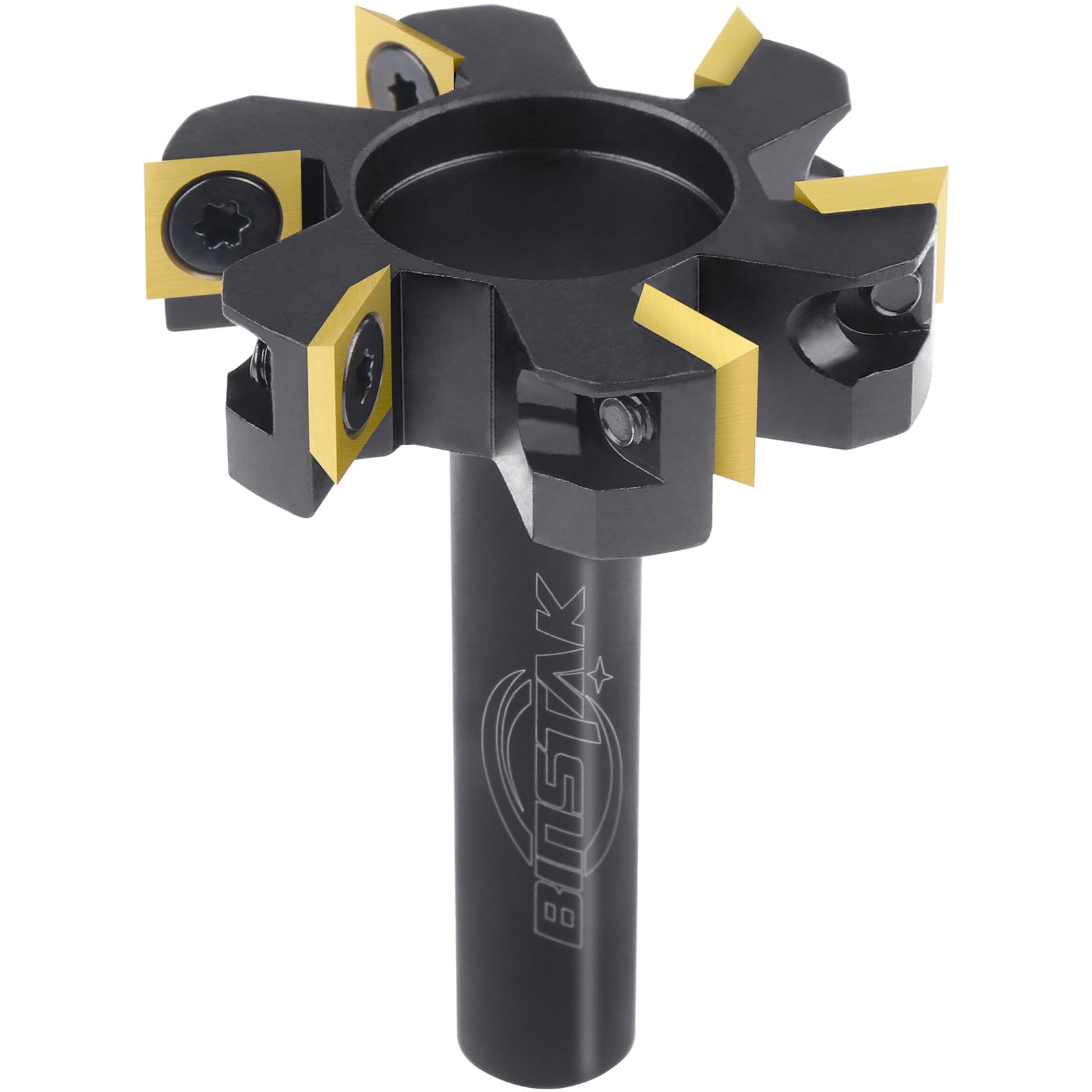 BINSTAK CNC Spoilboard Surfacing Router Bit, 1/2" Shank 2" Cutting Diameter, 6 W