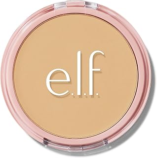 e.l.f. Halo Glow Powder Filter, Pressed Finishing Powder, Buildable Coverage, Refines Pore Image, With Velour Powder Puff and Mirror, Vegan & Cruelty Free, Light Warm