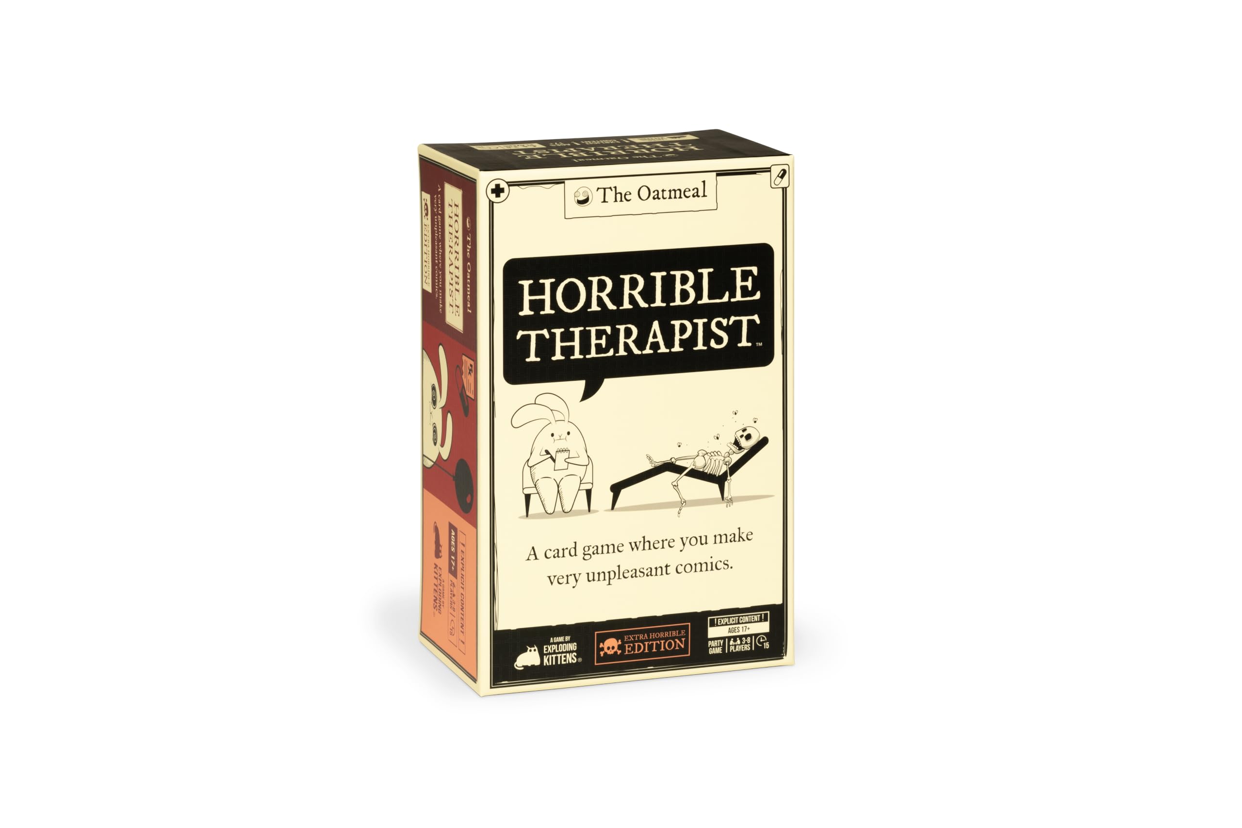 Exploding Kittens Horrible Therapist Extra Horrible, 3-8 Players, 17+ | Build wi