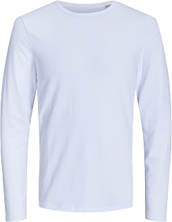 JACK & JONES Male Langarm-T-Shirt Einfarbig Langarm-T-Shirt