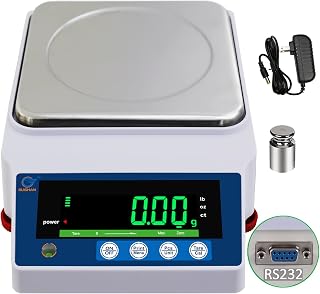 RUISHAN Lab Scale 5000gx0.01g High Precision Scientific Electronic Digital Laboratory Lab Weight Analytical Balance Scale .01g Accuracy Jewelry Pharmacy Chemistry Industria Calibrated Gram Scale