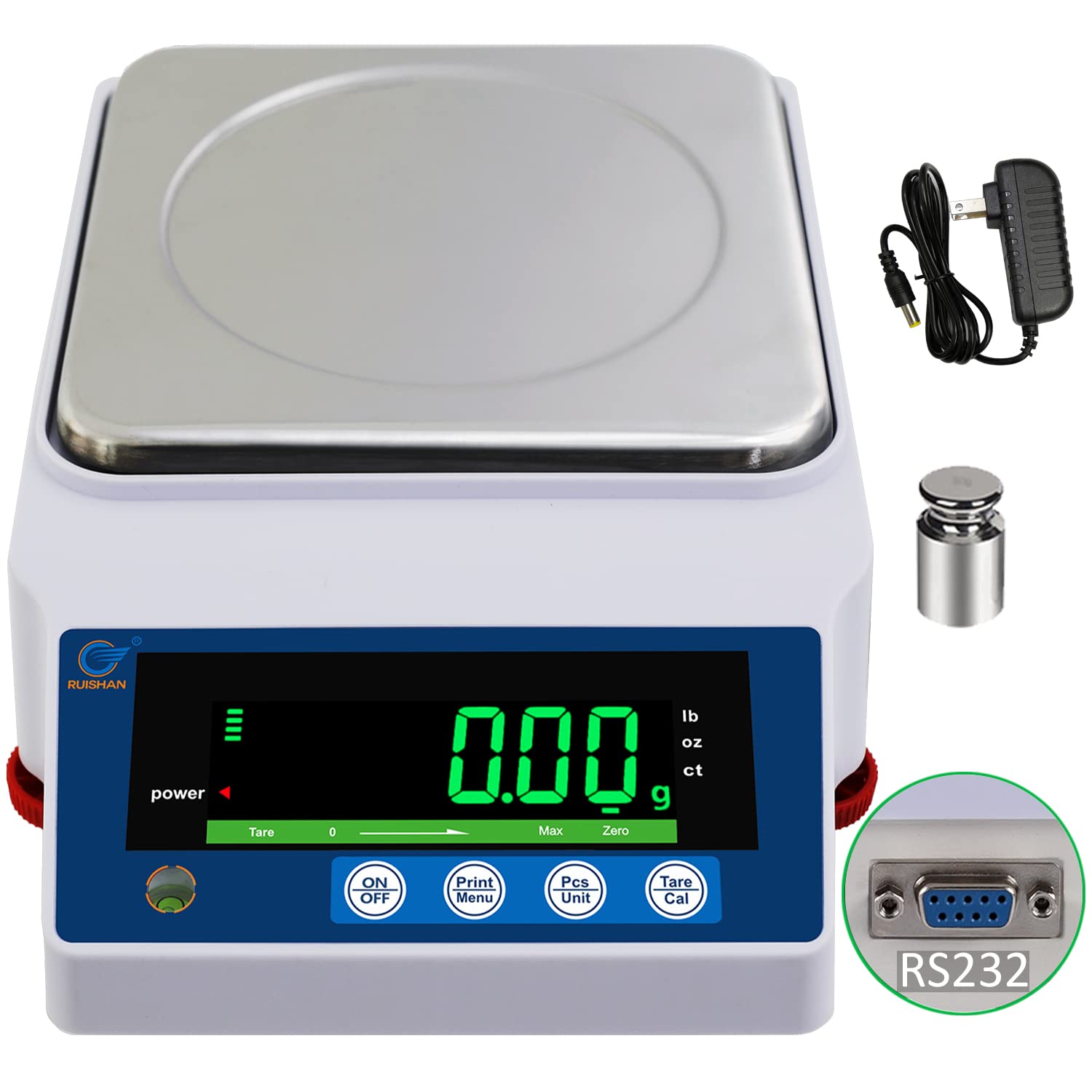 RUISHAN Lab Scale 5000gx0.01g High Precision Scientific Electronic Digital Labor