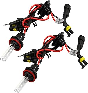FALVFUN 2PCS 9005 HID Car Xenon Bulbs, 35W 12V 6000K Waterproof Vehicle Headlight, Automotive Front High Low Beam Lamp Replacement Accessories, Universal for SUV Sedan Truck