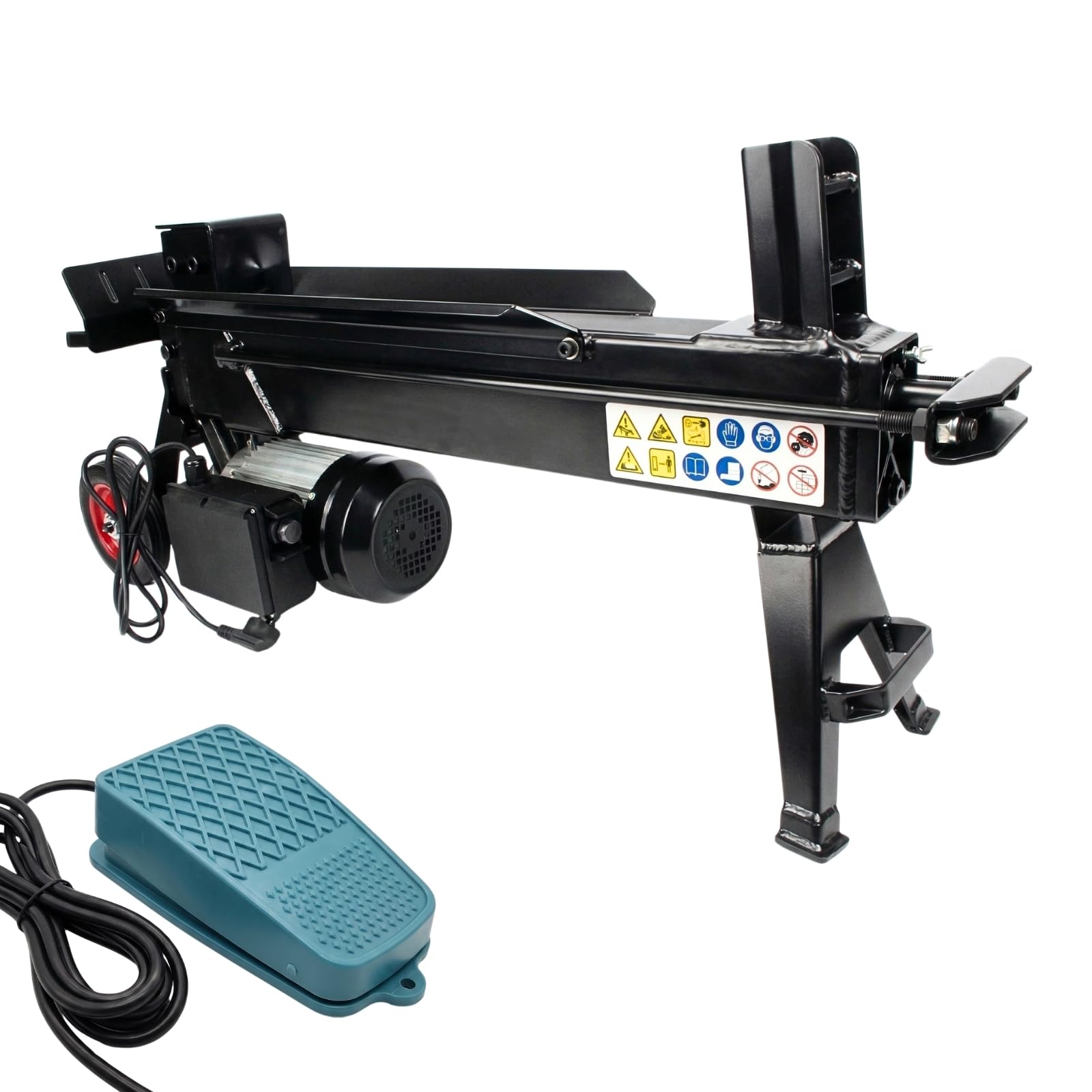 ROCKCUB 7-Ton Electric Log Splitter, Upgraded Ergonomic Foot Pedal for Less Back