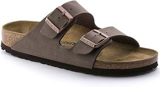 Birkenstock Arizona Men's Two Strap Birko Flor NAT Cork Sandals (Moca, US 4/4.5F)