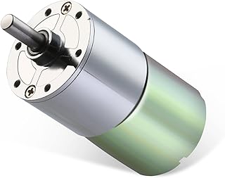 Greartisan DC 12V 100RPM Gear Motor High Torque Electric Micro Speed Reduction Geared Motor Centric Output Shaft 37mm Diameter Gearbox