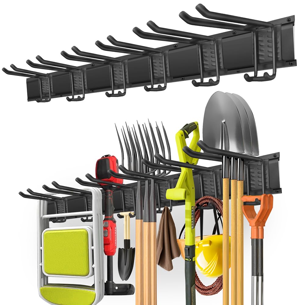 PIYILO 48 in Garage Tool Organizer Wall Mount, Adjustable Tool Storage Rack | He