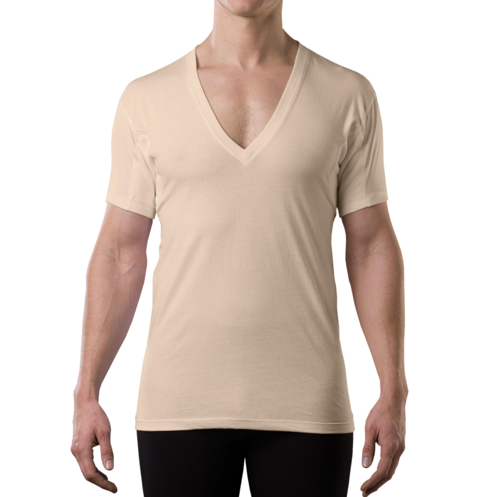 THOMPSON TEE The Men's Sweatproof Undershirt - Cotton Deep V Neck - Original Fit