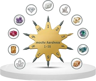 Cowenhey Mohs Hardness Test Kit – 1-10 Scratch Tester with Gold Ten-Pointed Star Picks | Quick & Easy Mineral Identification Tool for Gem, Jade, Jewelry, Rock & Geology Testing