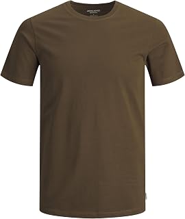 Jack & Jones Men's Organic Lightweight Personal Lightweight Neck 3 Pack T-Shirt