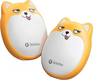 Gaiatop Rechargeable Hand Warmers 2 Pack, Cute Dog Magnetic Design | Ultra-Slim 0.77 In Fits Gloves and Pockets, 3 Heat Levels, 2.15 oz Each, Matte Ergonomic Grip, Reusable Winter Gift for Women