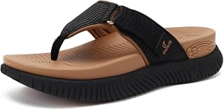 COFACE Womens Orthopedic Flip Flops Comfortable Beach Summer Sandals Size 6-12