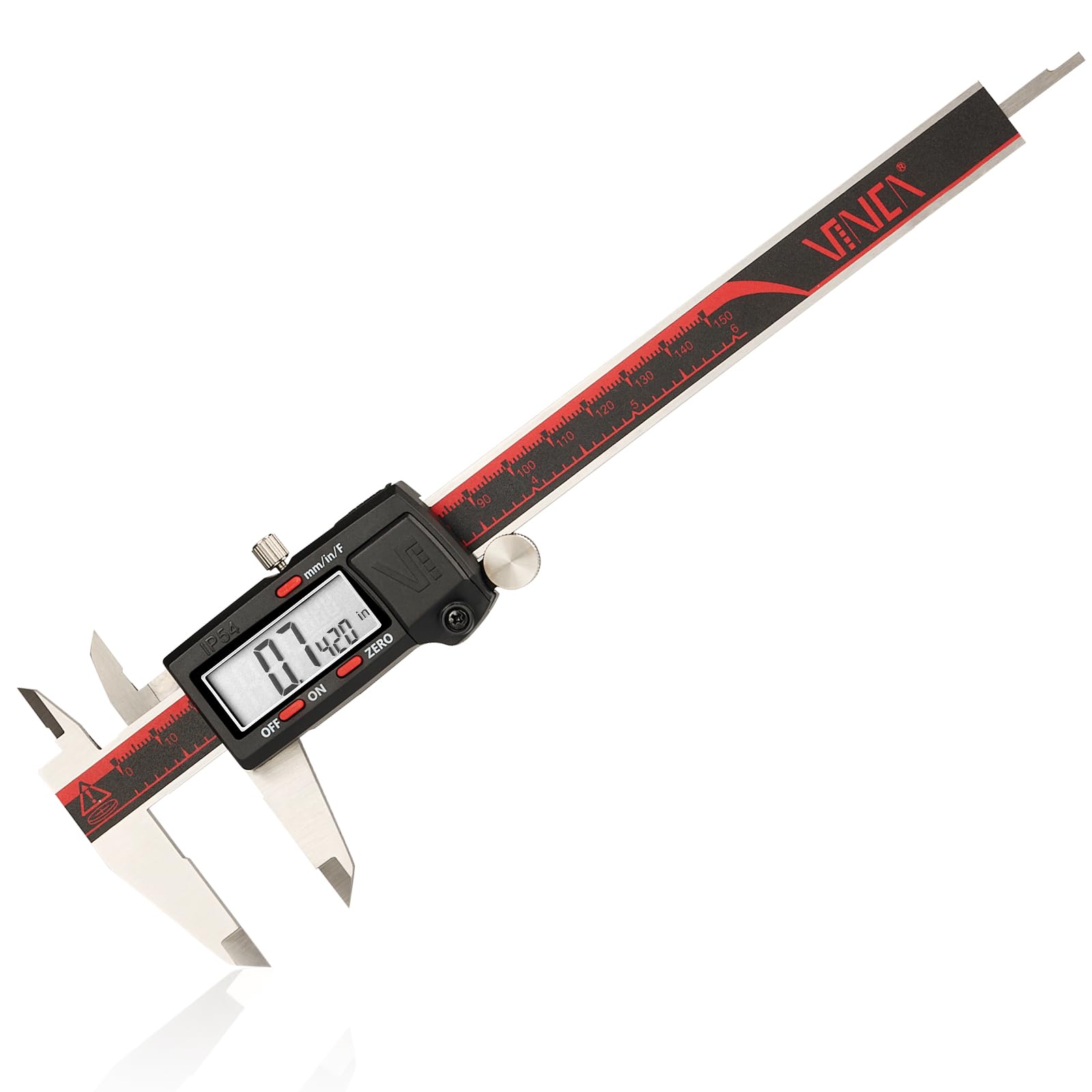 VINCA IP54 Grade Digital Caliper, DCLA-0605 6 Inch/150mm, Inch/Millimeter/Fracti