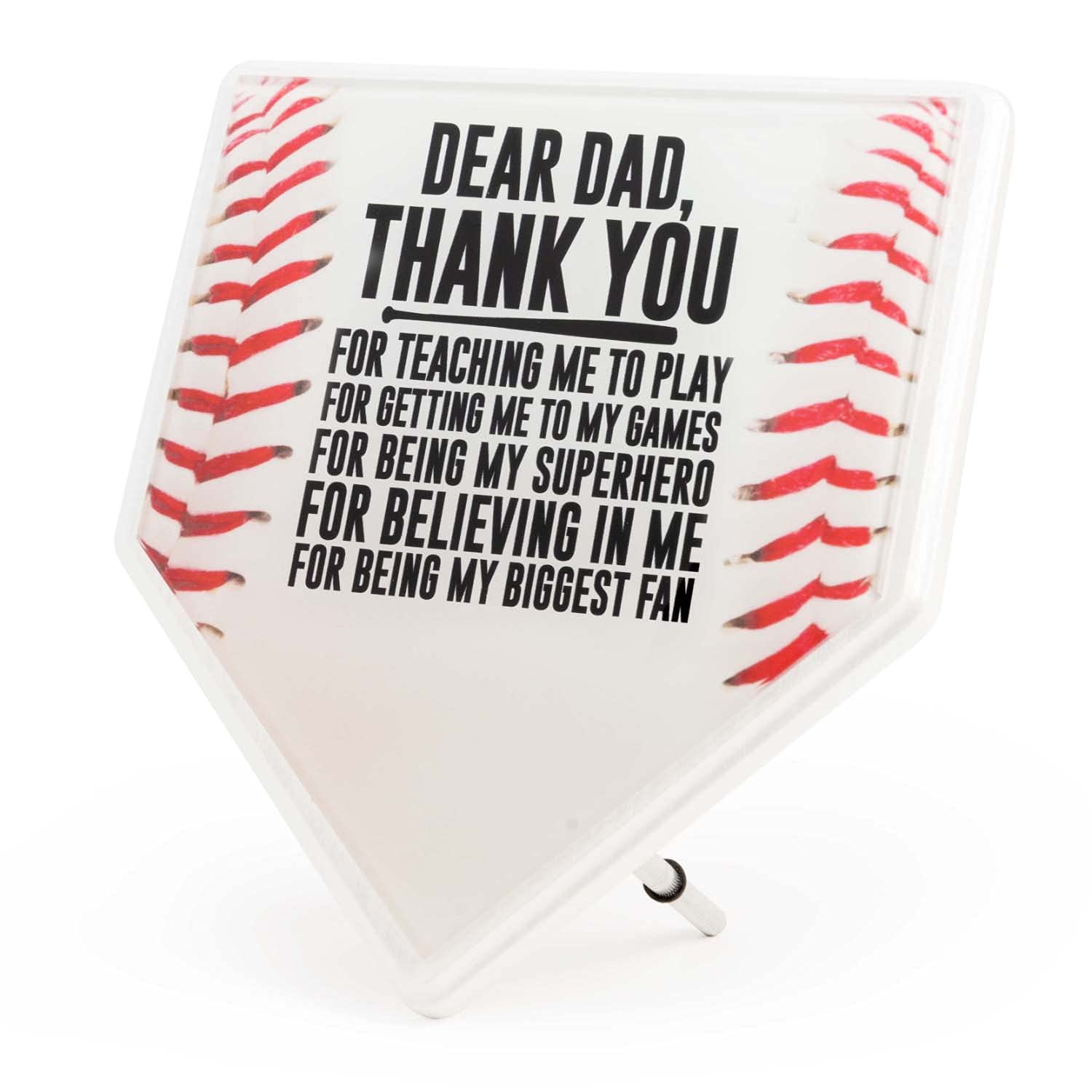 ChalkTalkSPORTS Premier Baseball Home Plate Plaque | Dear Dad
