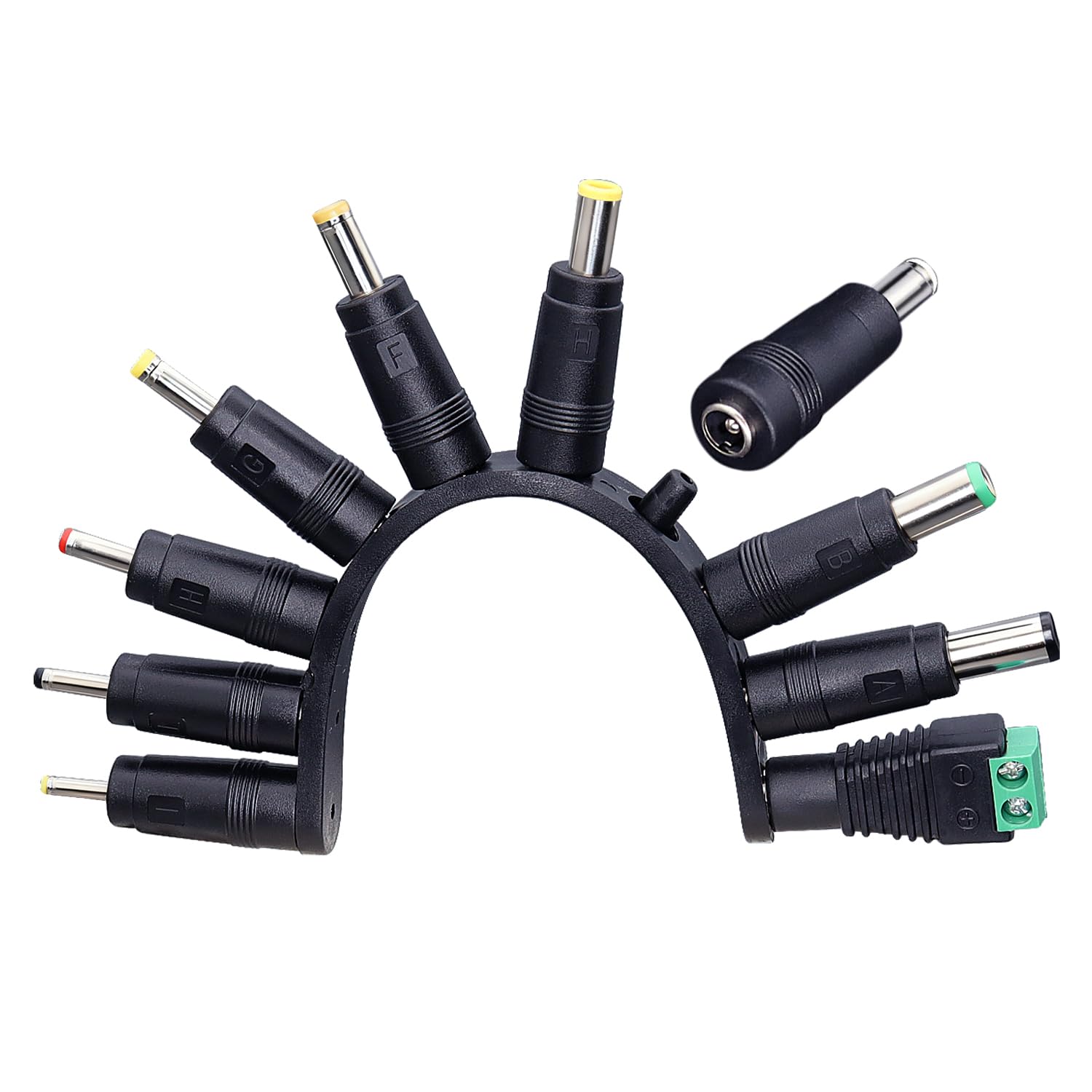 OXZEEWEE 10PCS DC Tip Kit Power Adapter Jack with 5.5x2.1mm Female Base Laptop P