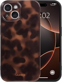 Case Compatible with iPhone 15 Plus Case Phone Case, Amber Brown Leopard Print for Women Girls Soft TPU Case for iPhone 15 Plus 6.7 inch