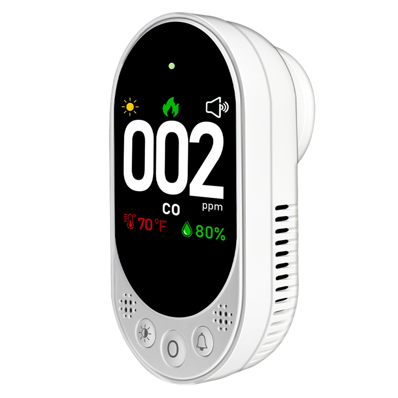 LSENLTY Portable Carbon Monoxide Detector Plug in, Check CO, Temp and Humidity, 