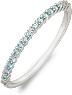 LEGAN Half Eternity Ring, Ice Blue Diamond, 17 Stones, 0.09 ct, Platinum, Natural Diamond, PT900, Engagement Ring, Marriage Ring, Ladies, Made in Japan