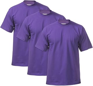 Pro Club Men's 3-Pack Heavyweight Cotton Short Sleeve Crew Neck T-Shirt