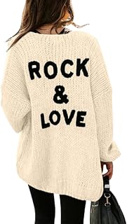 PRETTYGARDEN Knitted Cardigan Long Sleeve Open Front Long Sleeve Sweaters Soft Draped Coat Outerwear
