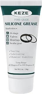 KEZE O Ring Grease Silicone Grease Plumbing for Taps, 28g Each, 1-Pack | Waterproof formula eases stiff taps, valve stems and faucet seals while helping O rings stay pliable and protected.