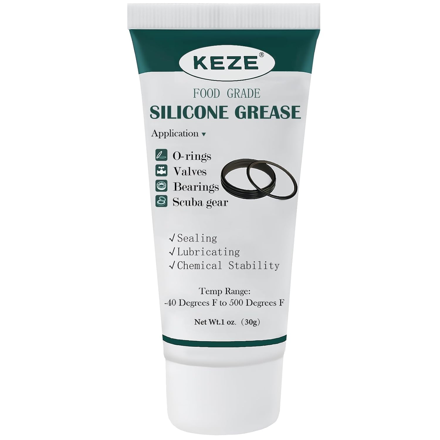KEZE O Ring Grease Silicone Grease Plumbing for Taps, 28g Each, 1-Pack | Waterpr