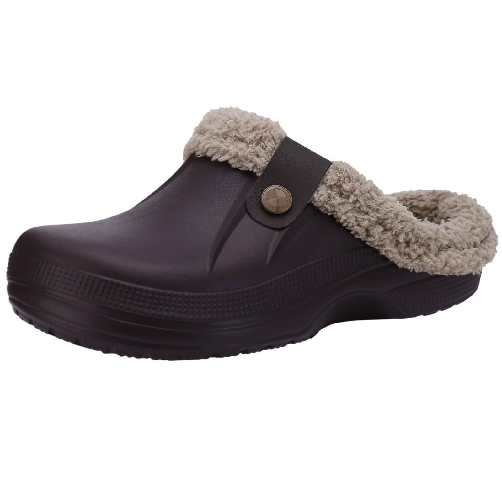 Beslip Classic Fur Lined Clog Winter Waterproof Home Slippers for Women