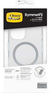 OtterBox Drop Protection Bundle for iPhone 16; Symmetry Series Clear MagSafe Case 3x Tested to Military Standard and Premium Glass Screen Protector, Clear
