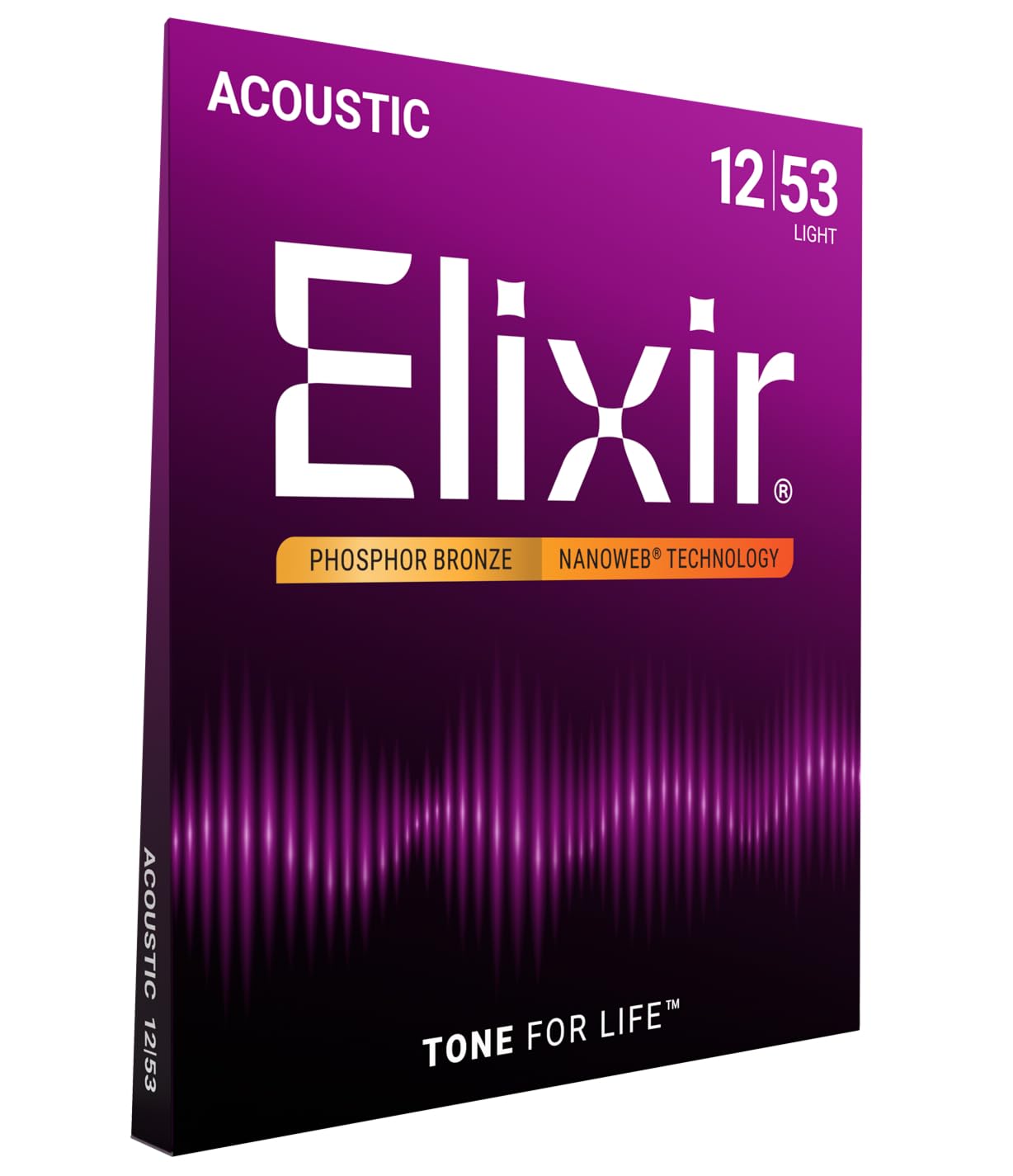 Elixir 16052 Strings Phosphor Bronze Acoustic Guitar Strings w NANOWEB Coating, 