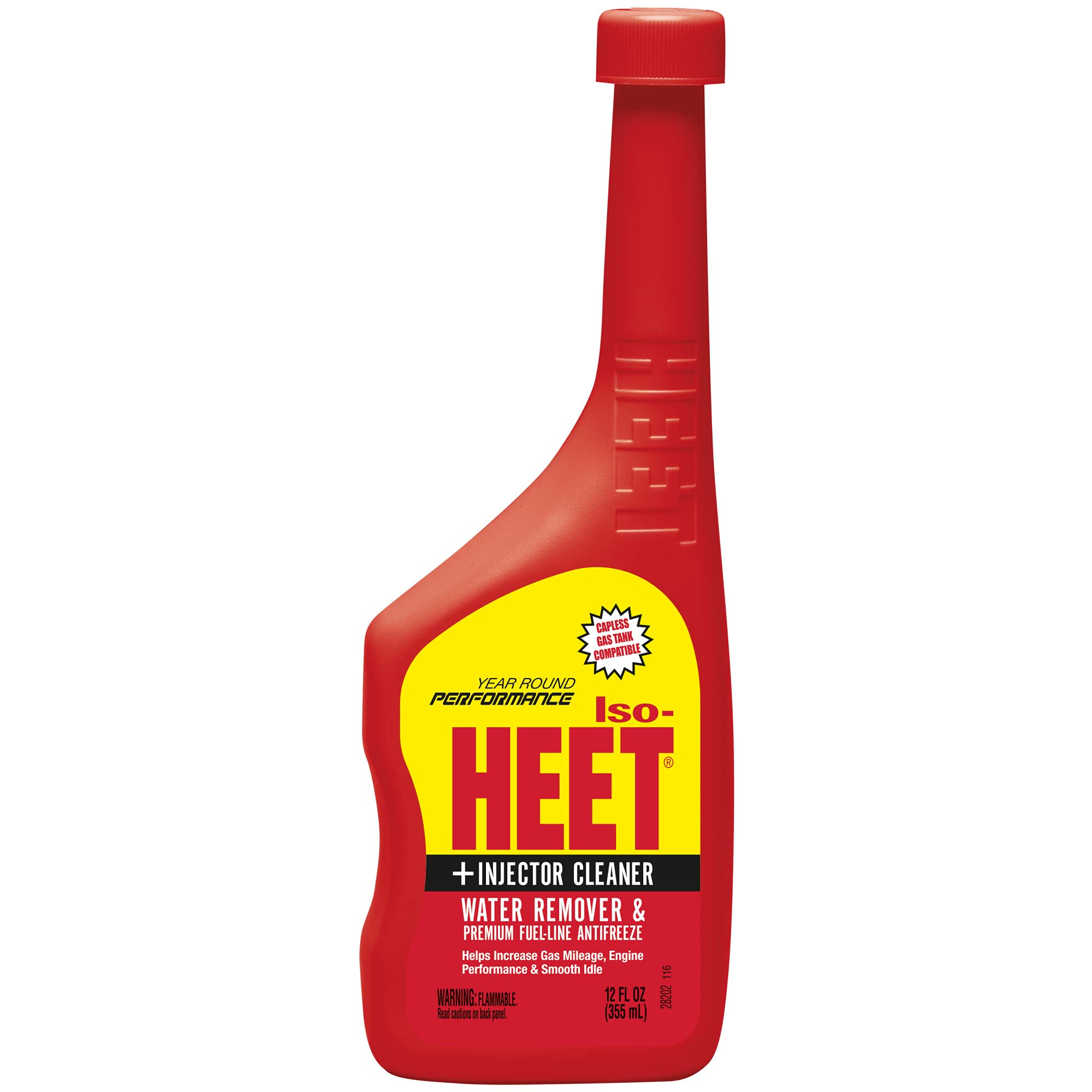 HEET Iso-HEET Water Remover &amp; Gas Line Antifreeze, 12 oz | Dry gas fuel addi