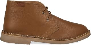Desert Safari Boots in Leather for Men and Women. Made in Spain. Chukka Shoe in Split Leather Sport. Closure with Laces. Rubber Sole