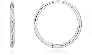 Limerencia Titanium Hoop Earrings for Women,G23 Implant Grade Pure Titanium