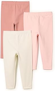 Amazon Essentials x Sofia Grainge Unisex Babies and Kids' Cotton Breathable Ankle-Length Legging, Pack of 3
