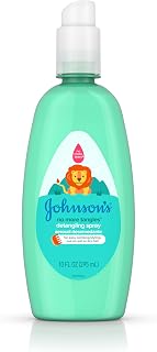 Johnson's Baby No More Tangles Toddler &amp; Kids Detangling Spray, 10 fl oz | Unlock Knots in Hair, Hypoallergenic &amp; No Added Parabens, No More Tears Formula, Detangler Spray for Wet or Dry Hair