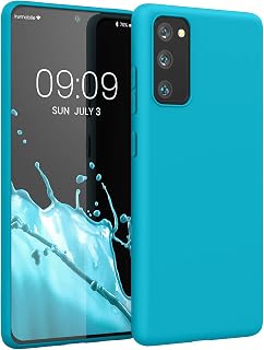 kwmobile Case for Samsung Galaxy S20 FE TPU Case - Mobile Phone Case Supports Wireless Charging, Flexible Protective Case, Rubberised Cover in Cool Glacier