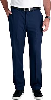 Haggar Cool 18 Pro Mens Straight Fit Flat Front Casual Stretch Golf Pants